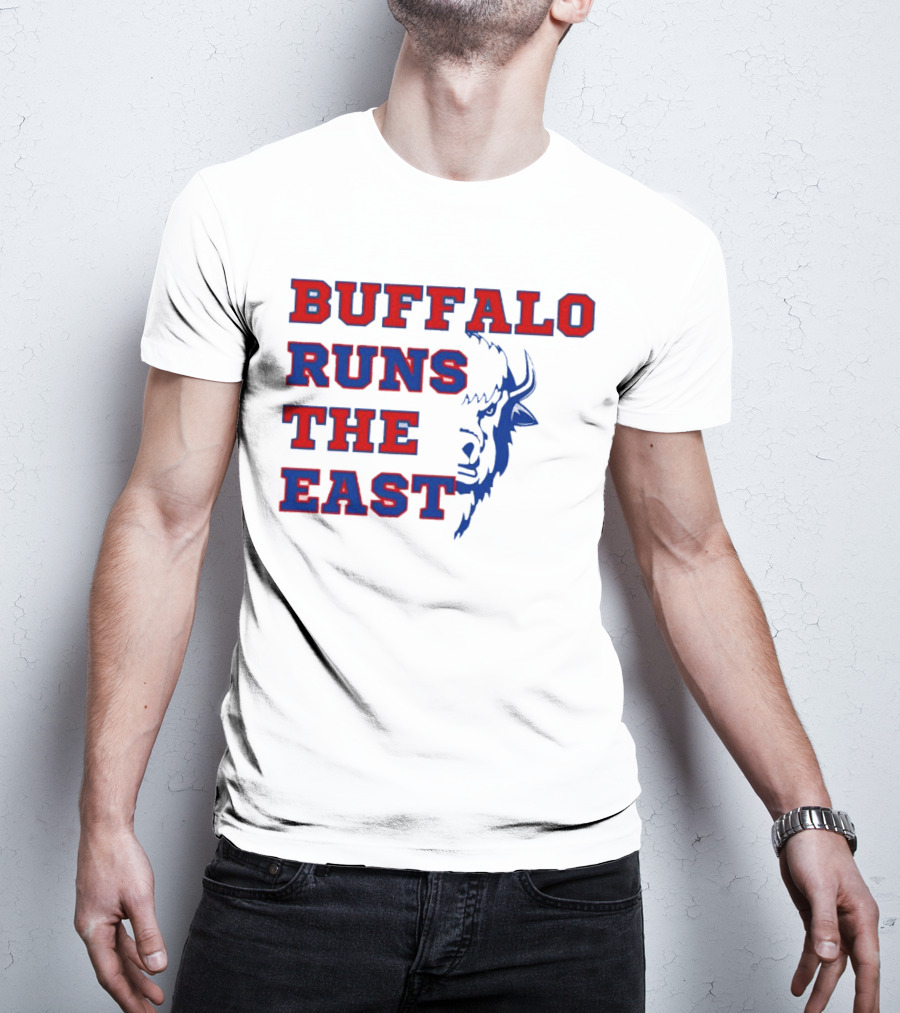 Buffalo Runs The East Bold Text With Buffalo T-Shirt