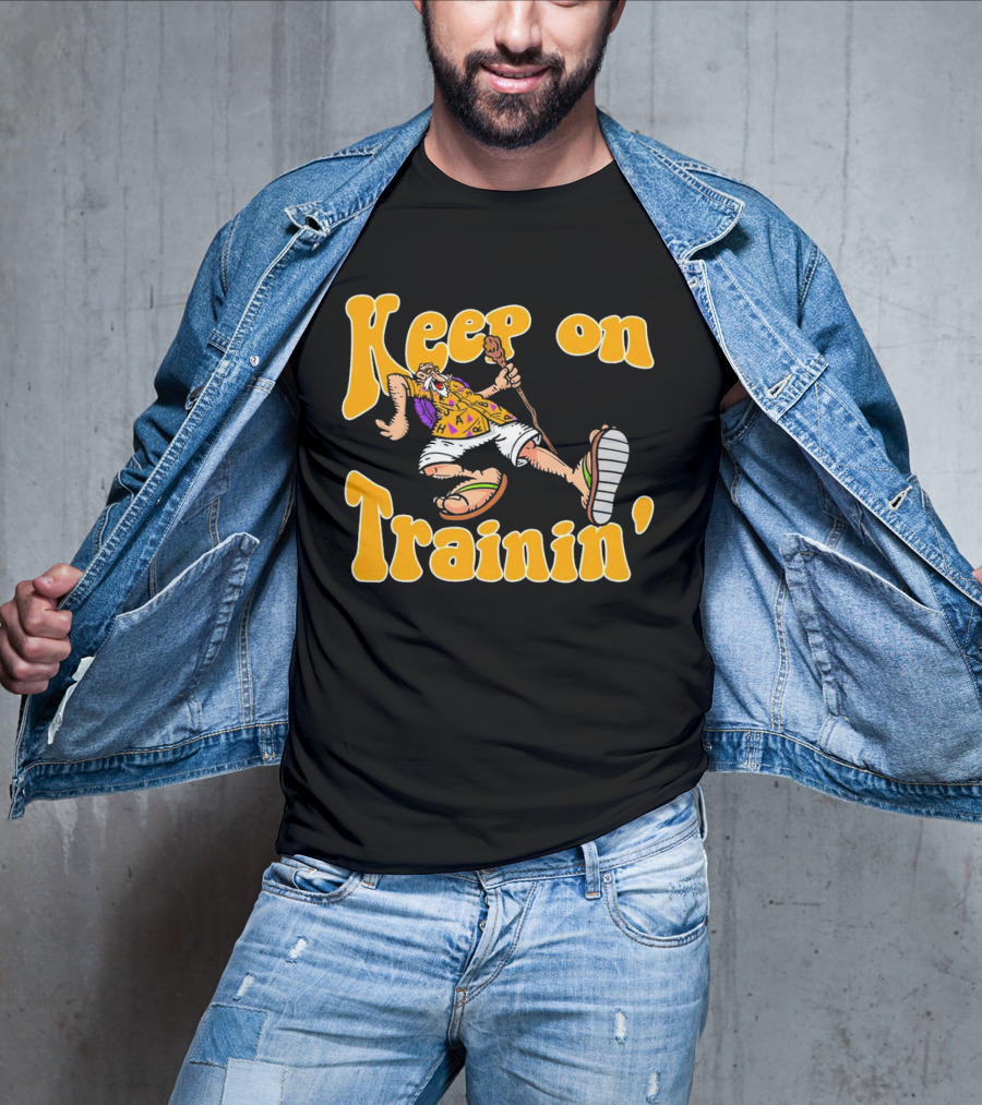 Master Roshi Keep On Trainin' Retro Style Sandals Hawaiian Shirt Cane T-Shirt