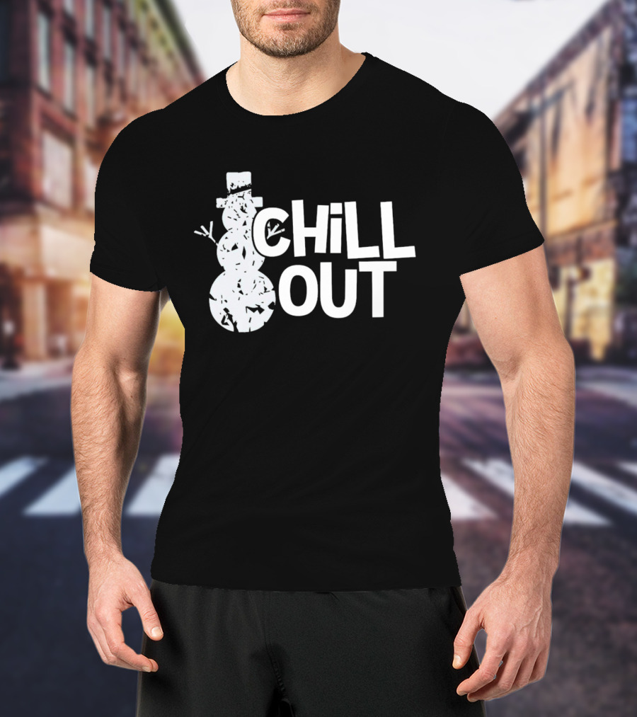 Chill Out Snowman Christmas T-Shirt