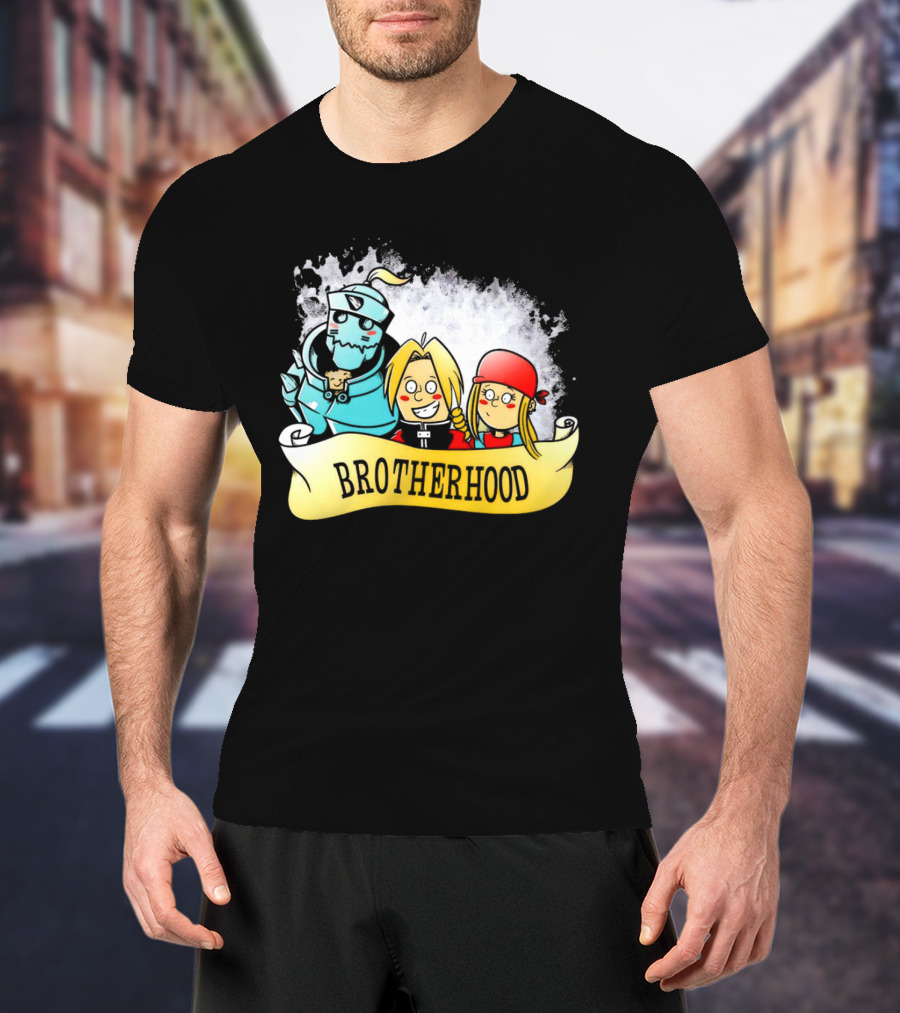 Brotherhood Alphonse Edward Winry Banner T-Shirt
