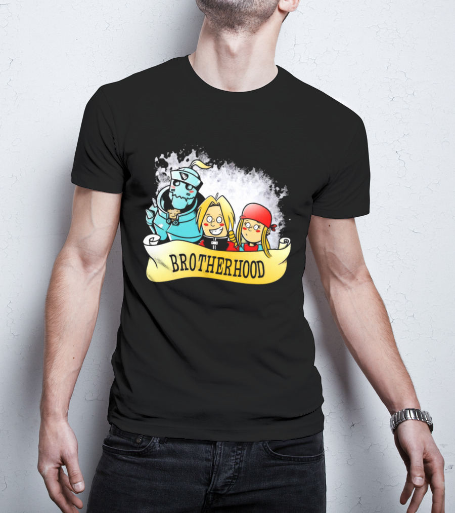 Brotherhood Alphonse Edward Winry Banner T-Shirt