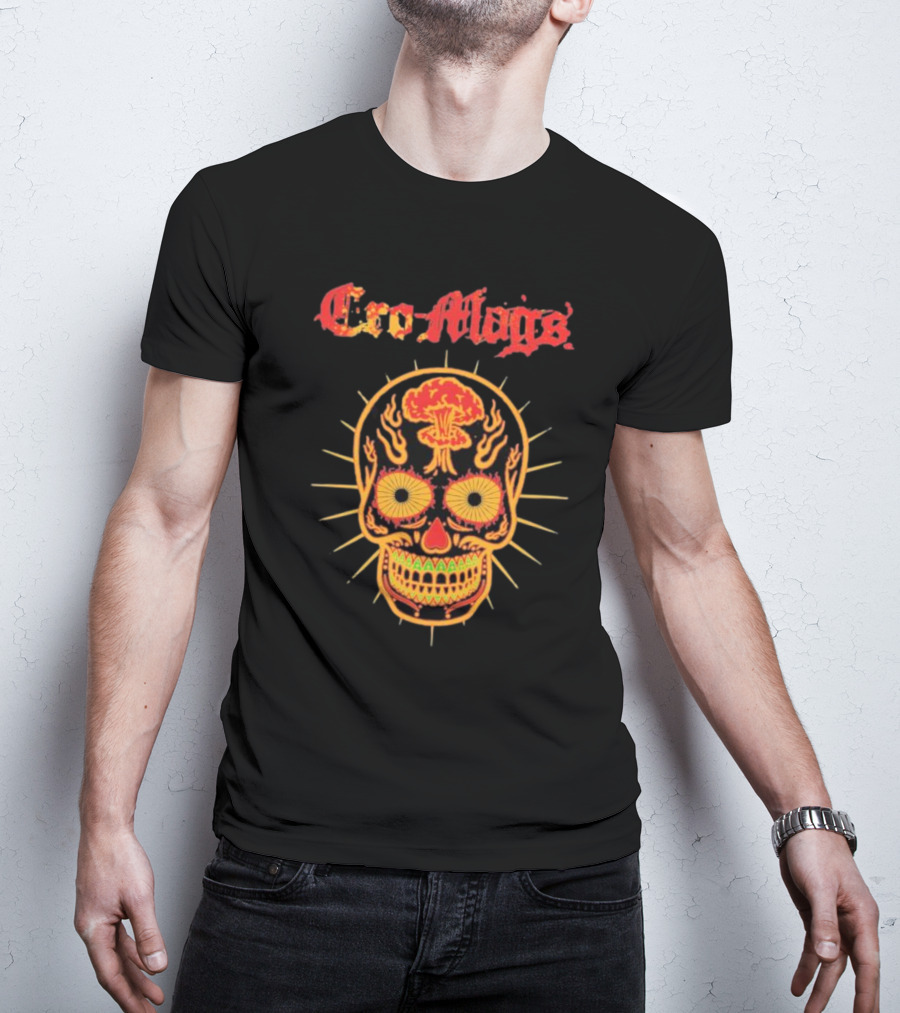 Cro-Mags Age Of The Dead Skull With Nuclear Explosion T-Shirt