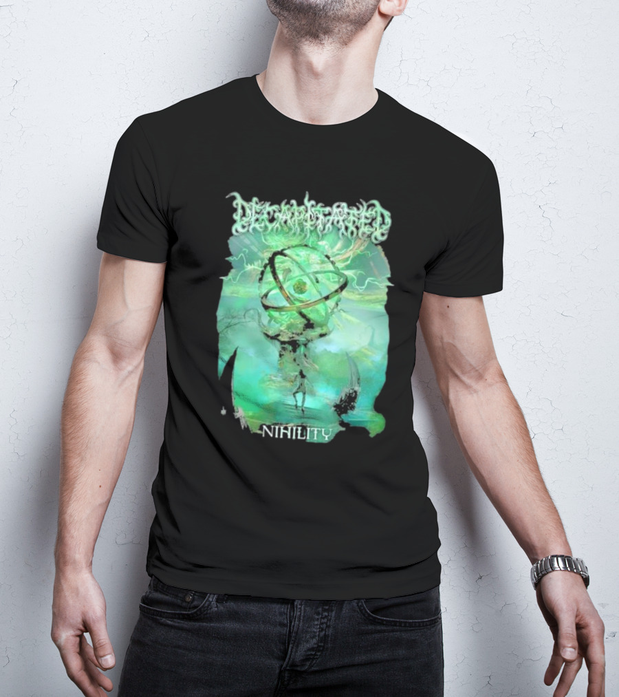 Decapitated Nihility Atomic Symbol Surreal Green Landscape T-Shirt