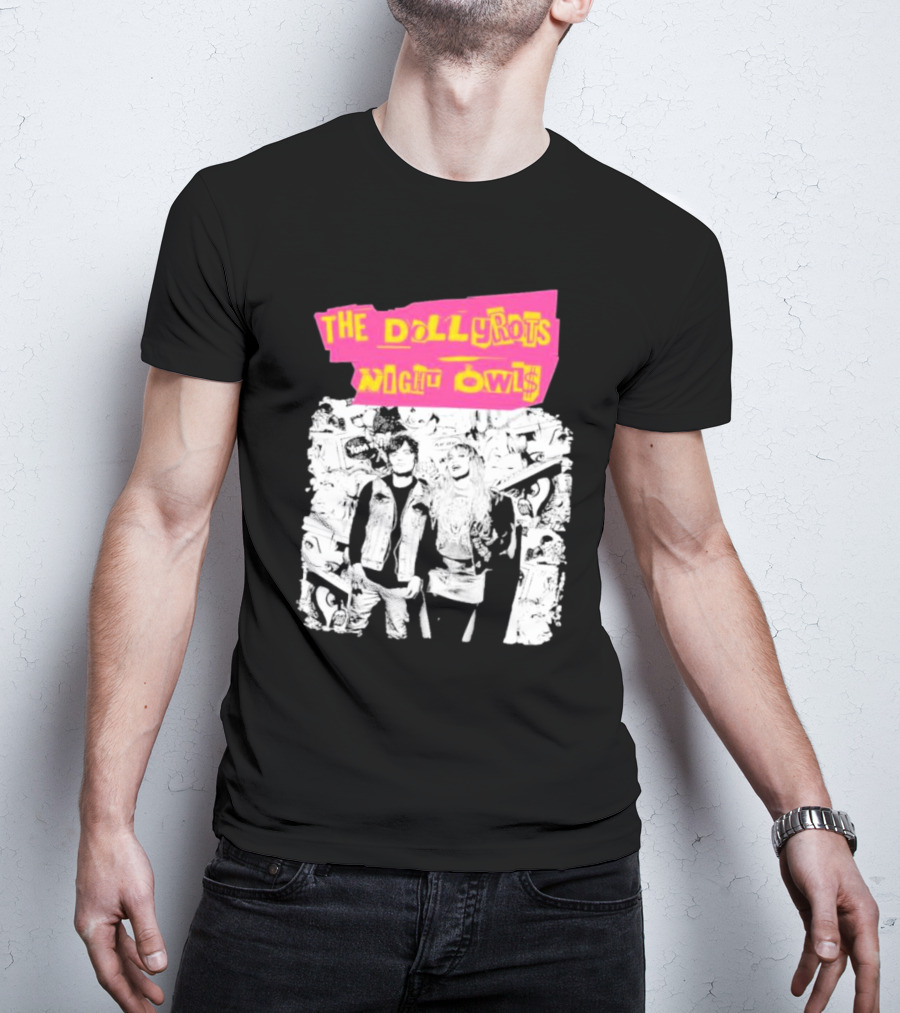 The Dollyrots Night Owls Retro Album Collage T-Shirt