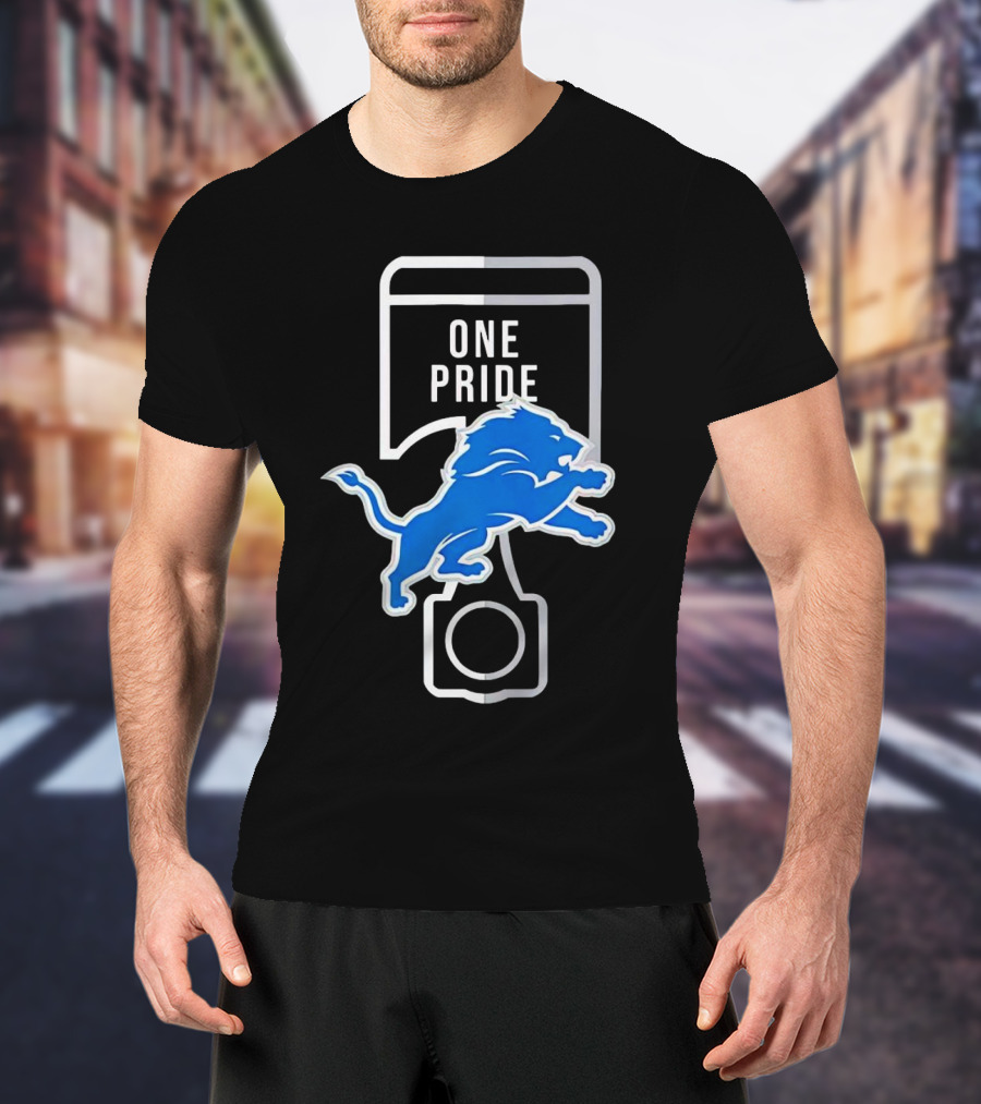 Detroit Lions One Pride Blue Lion T-Shirt