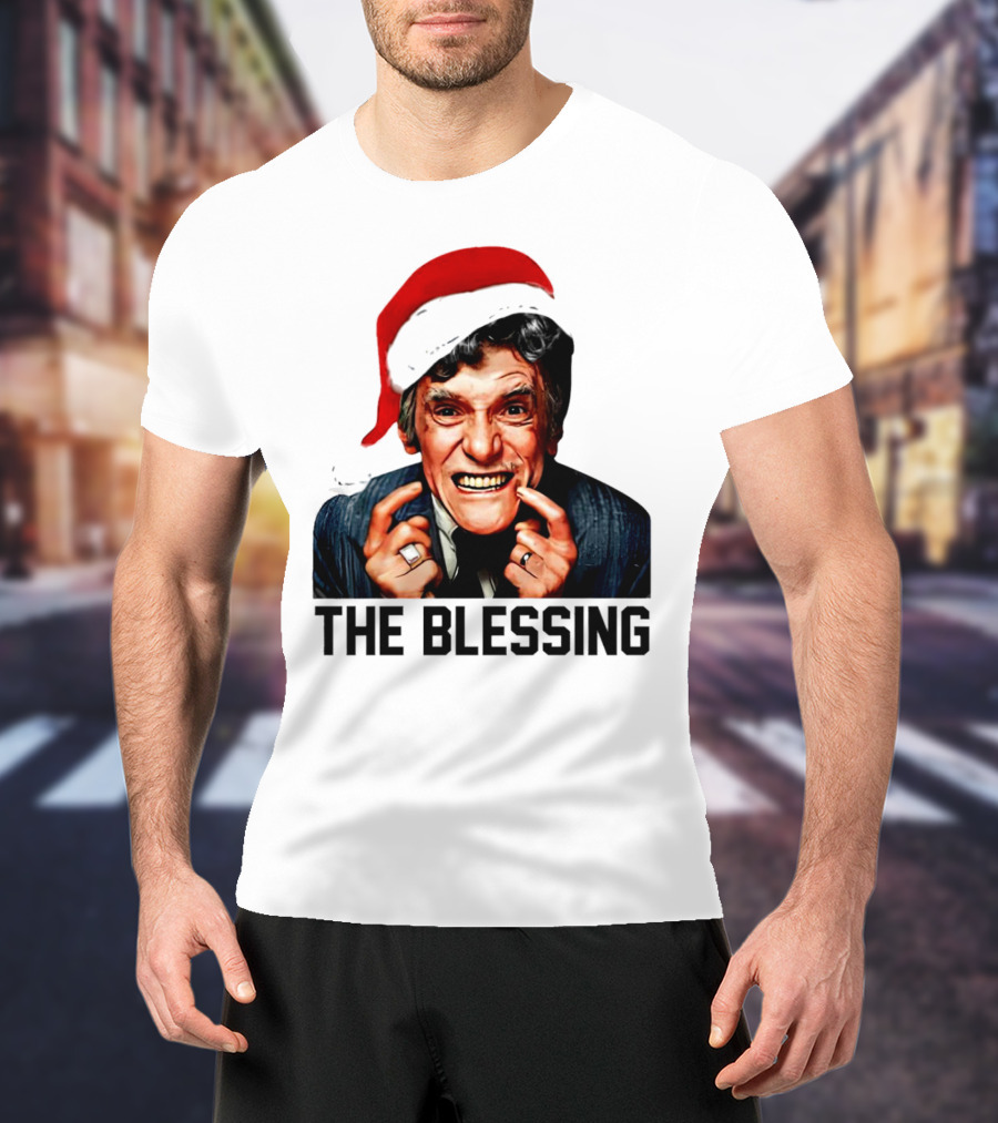 The Blessing Uncle Lewis Christmas Vacation Santa Hat T-Shirt