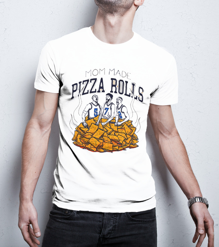 Mom Made Pizza Rolls Basketball Players Over Snacks T-Shirt