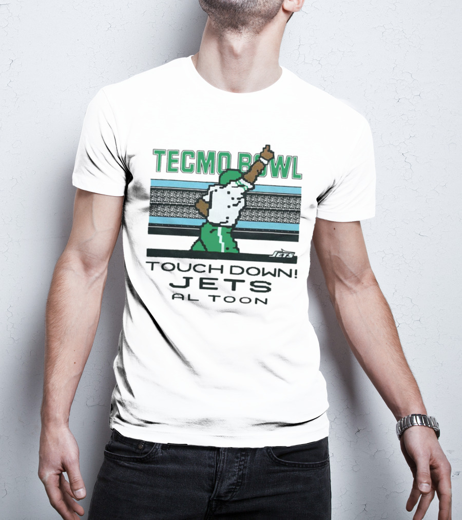 Tecmo Bowl Touch Down New York Jets Al Toon Retro Gaming Iconic Scene T-Shirt