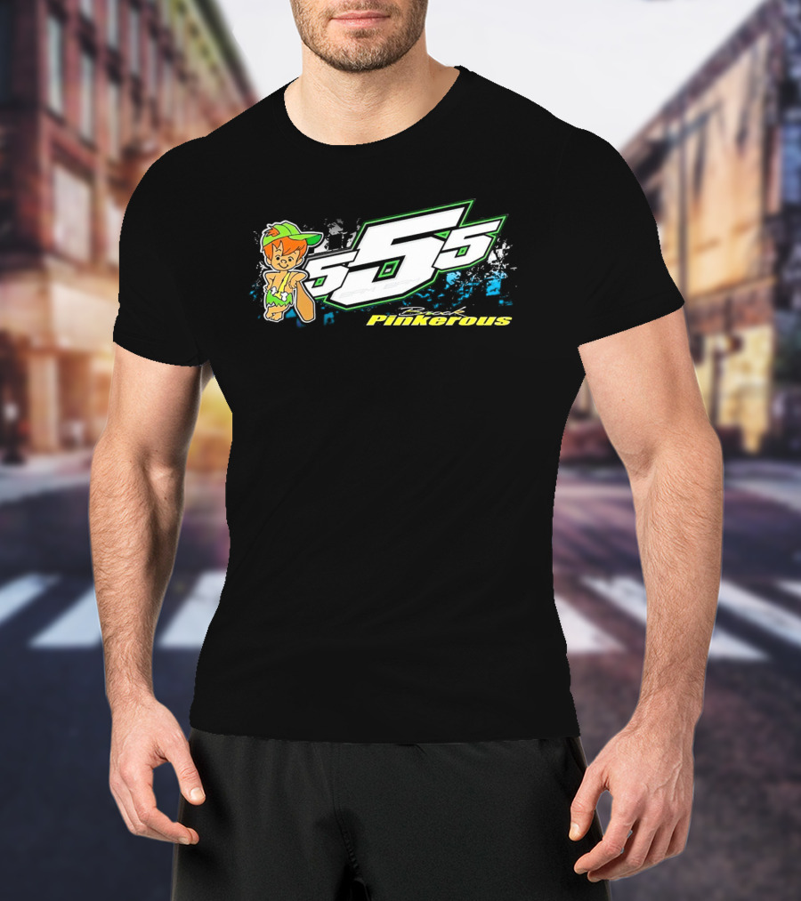 555 Brock Pinkerous Racing Cartoon Character T-Shirt