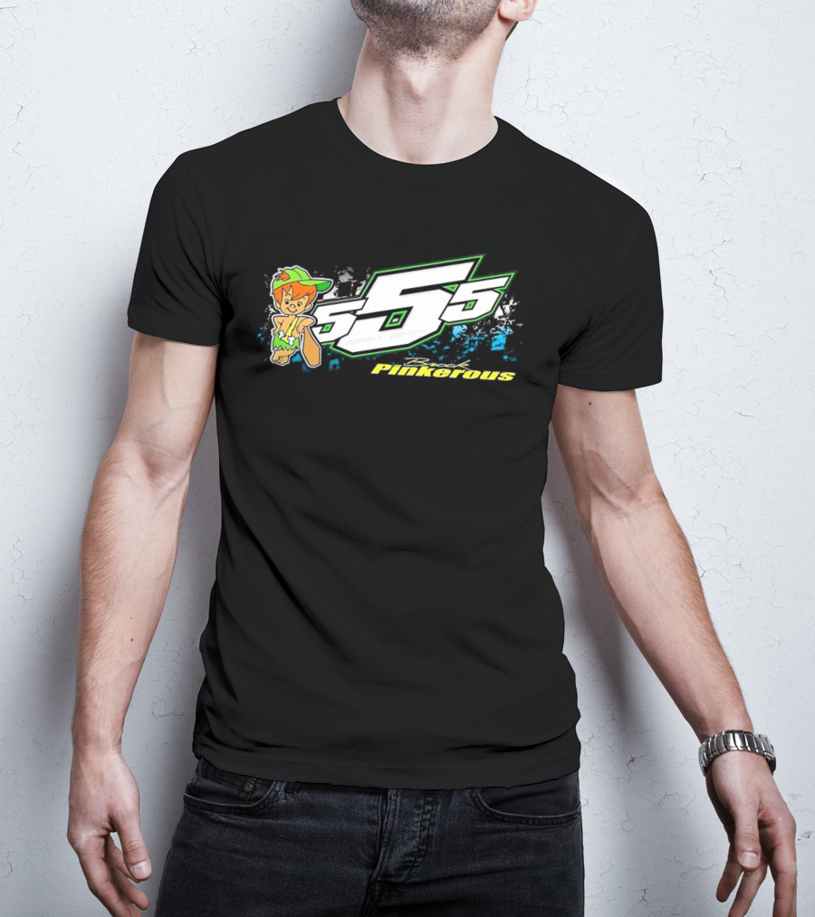 555 Brock Pinkerous Racing Cartoon Character T-Shirt