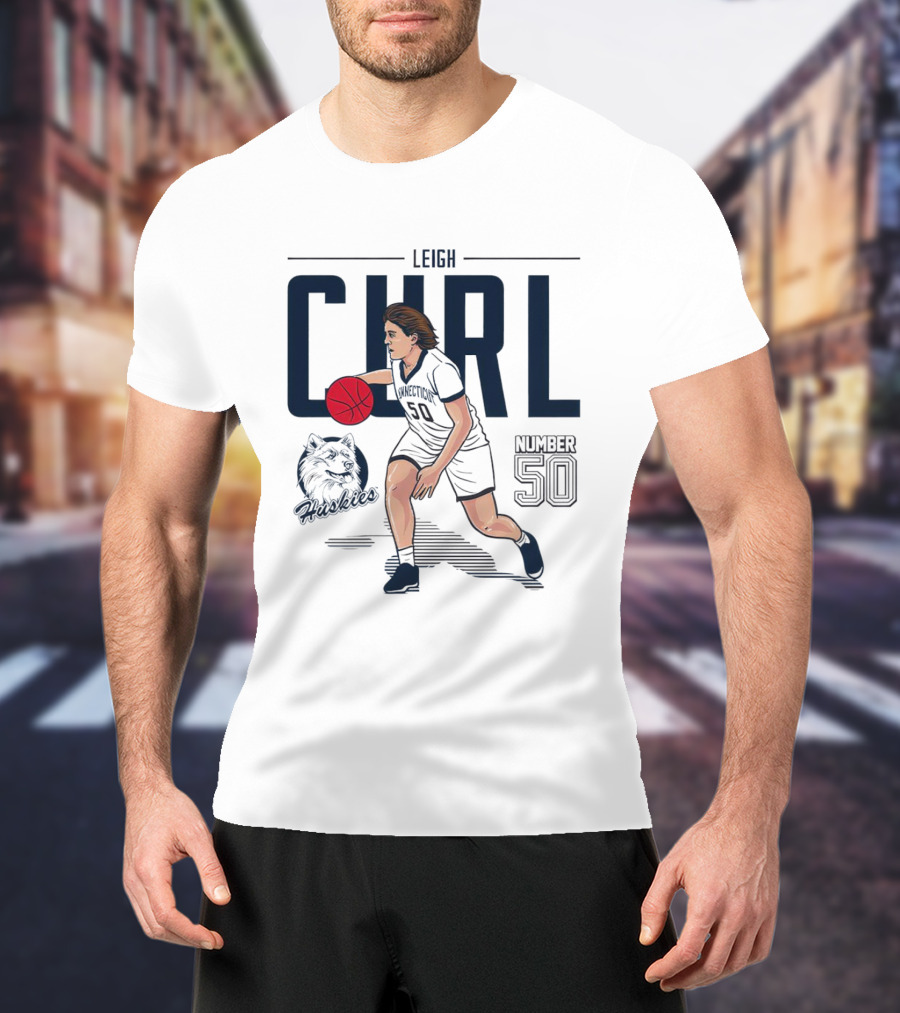 Leigh Curl Number 50 UConn Huskies Basketball T-Shirt