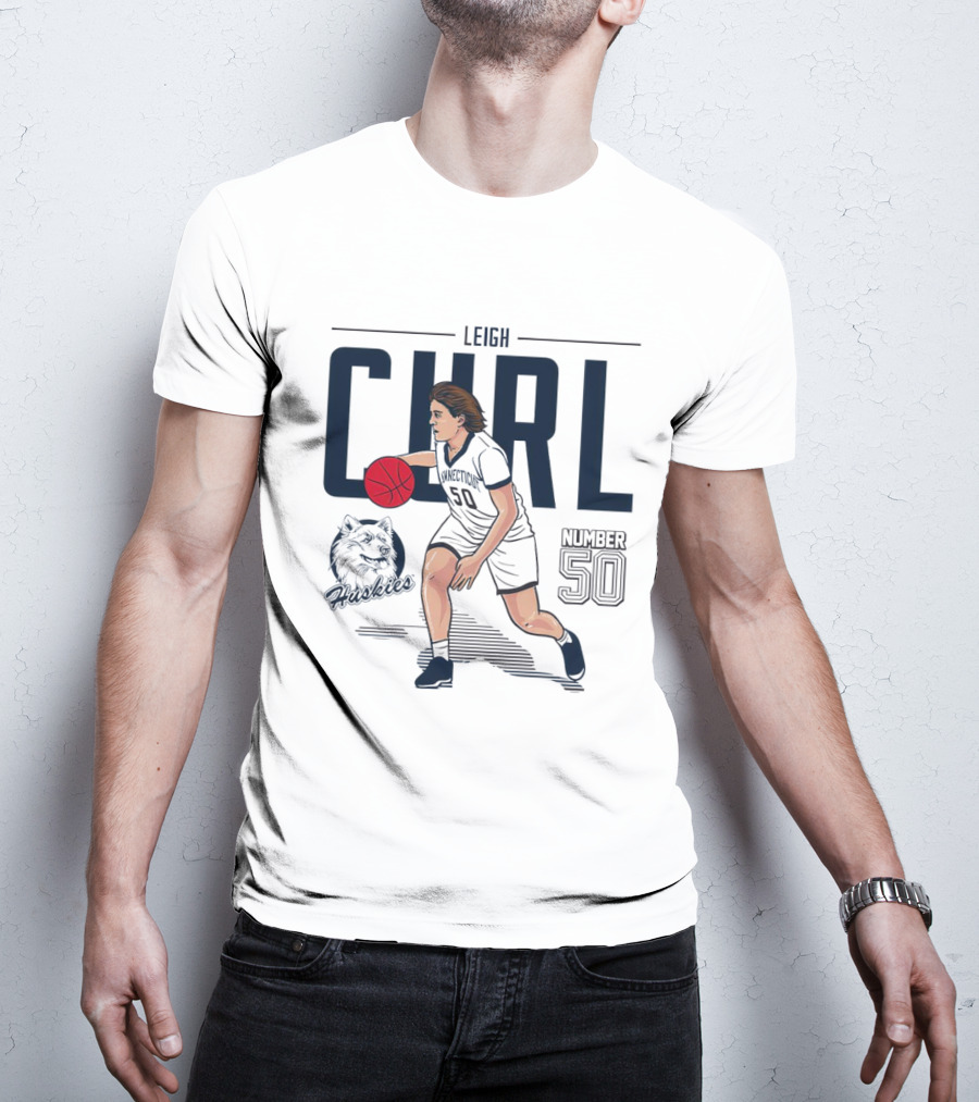 Leigh Curl Number 50 UConn Huskies Basketball T-Shirt