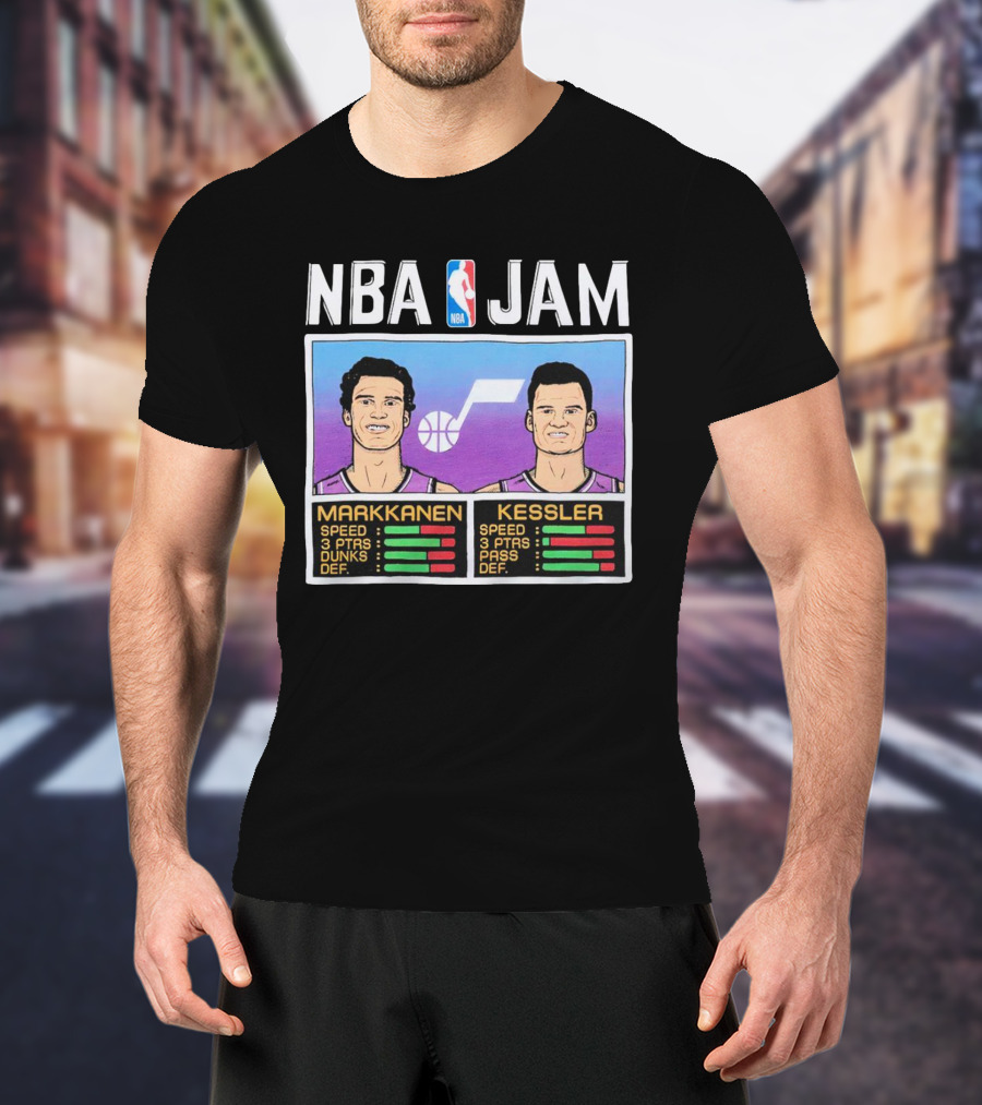 NBA Jam Jazz Markkanen Kessler Player Stats T-Shirt