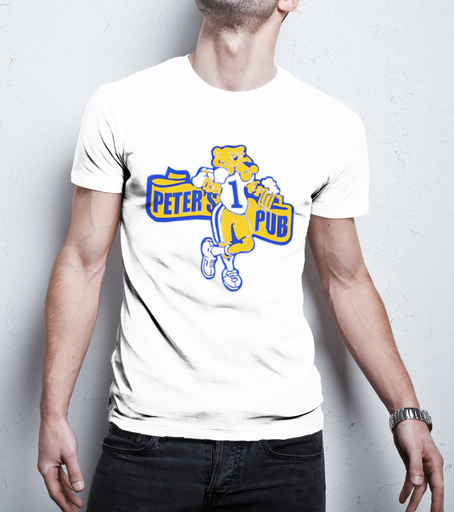 Peter's Pub Pittsburgh Mascot Holding Steins T-Shirt