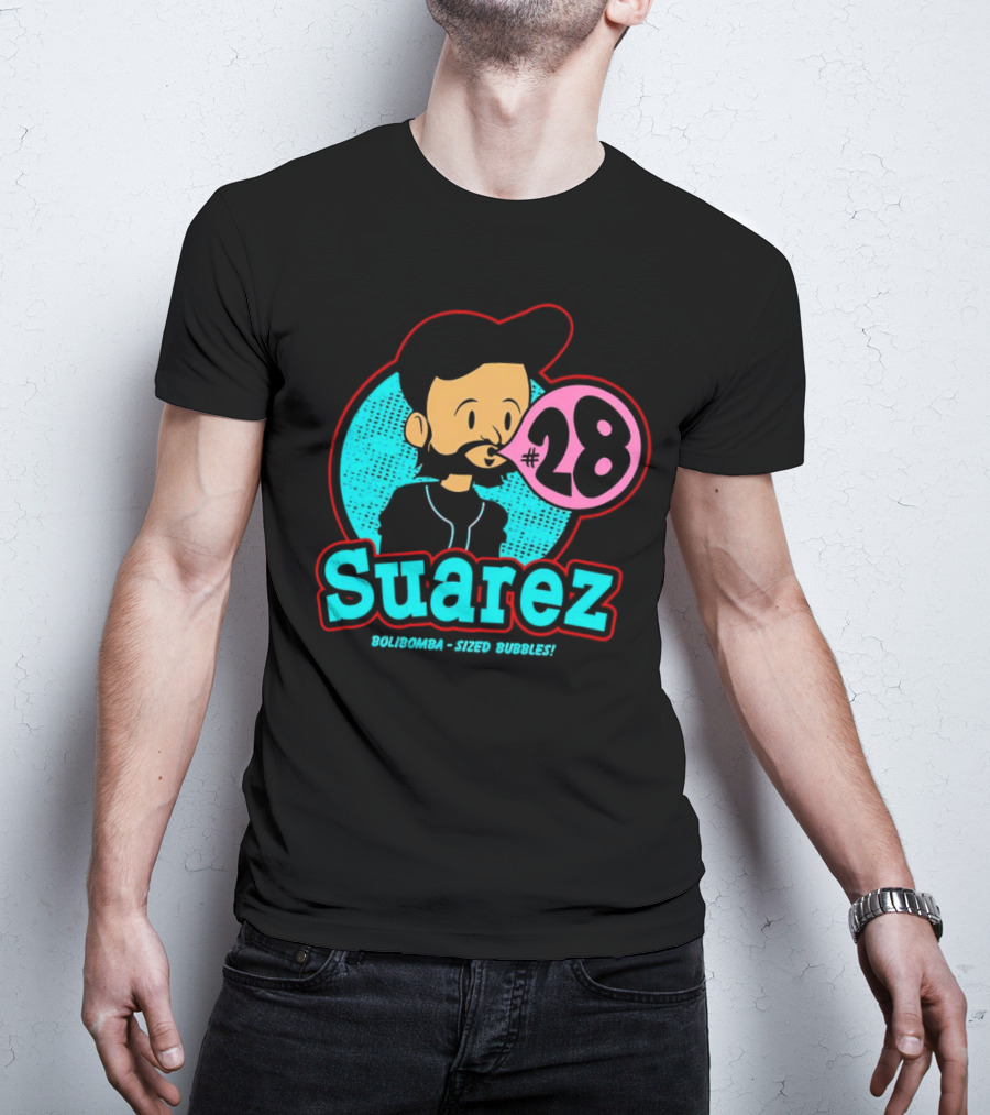 Suarez #28 Bolibomba Sized Bubbles Cartoon Cincinnati Reds Bubblegum T-Shirt