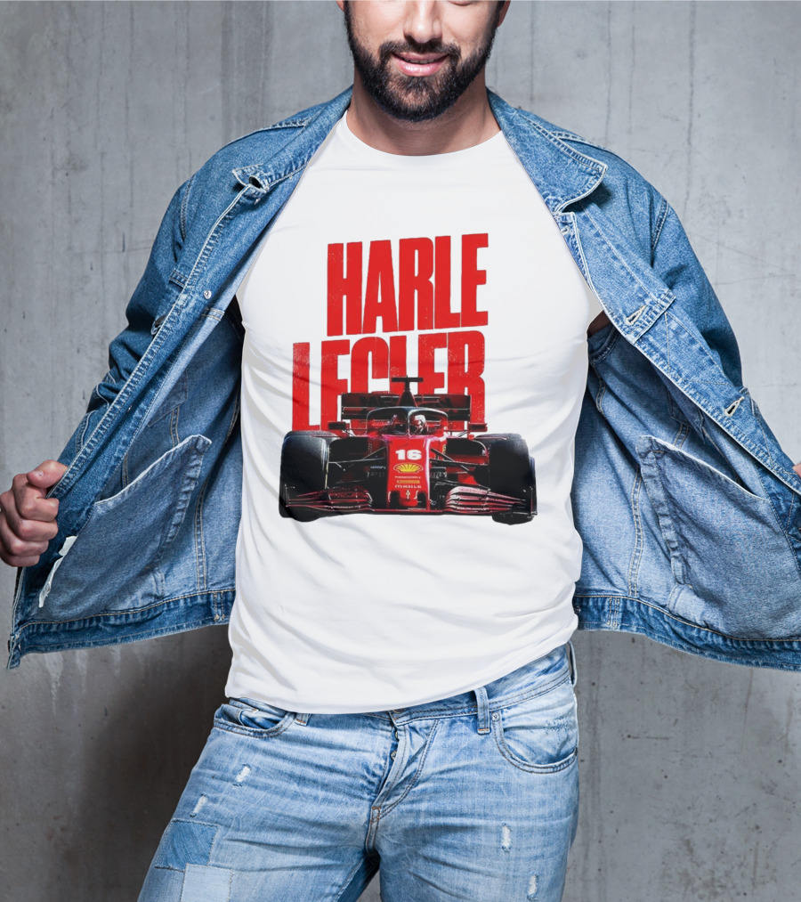 Groovy Ferrari Charles Leclerc Formula 1 Car 16 Racing Legend T-Shirt