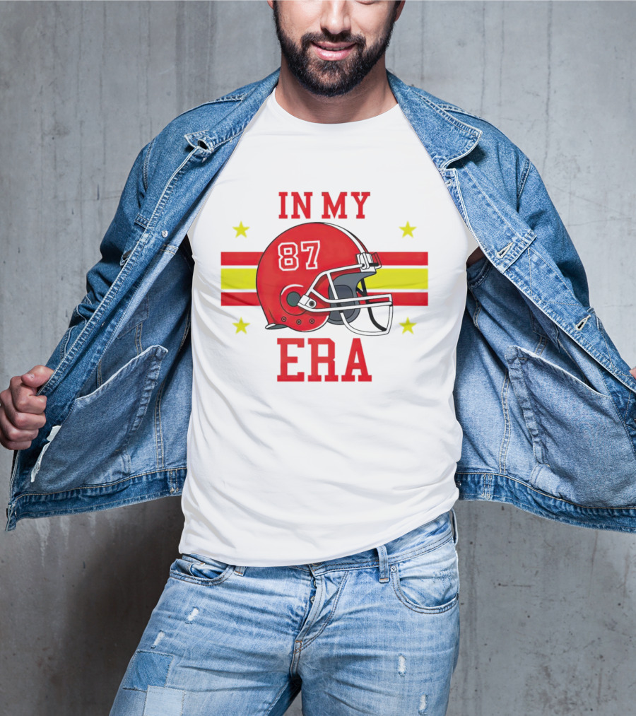 In My 87 Era Kansas City Chiefs Football Lovers Helmet Stars T-Shirt