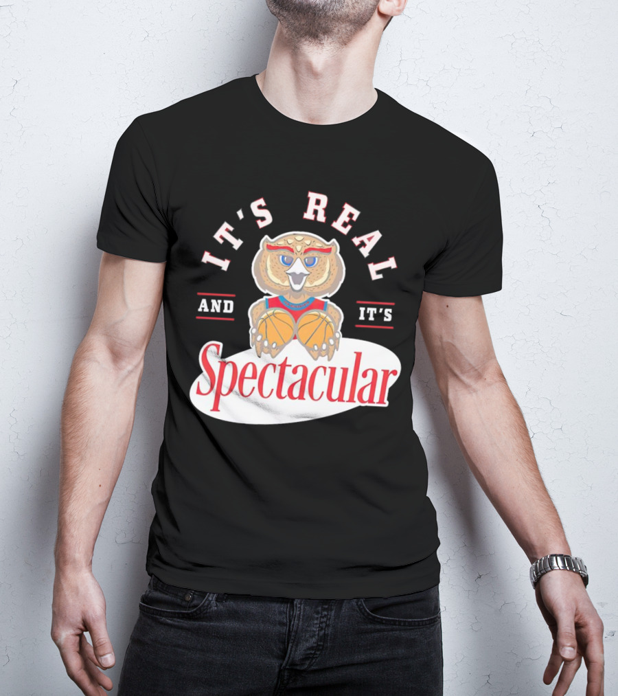 IT'S REAL AND IT'S SPECTACULAR BASKETBALL OWL WITH HOOP EYES T-Shirt