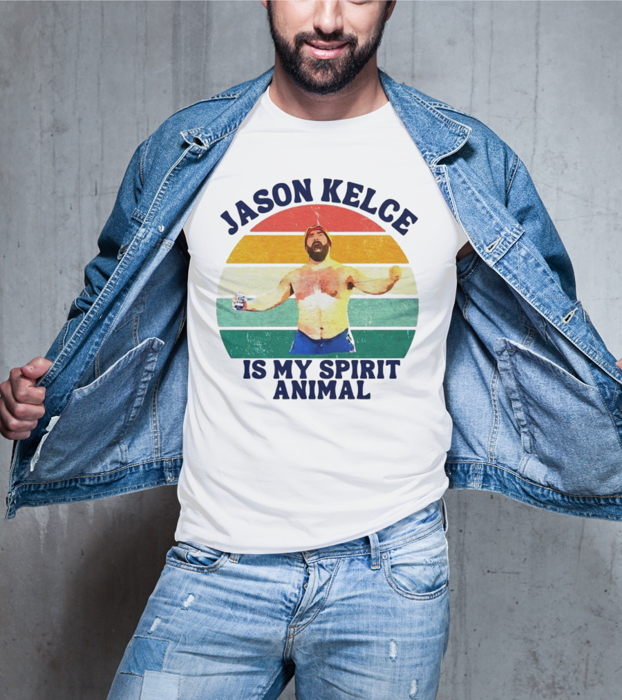 Jason Kelce Is My Spirit Animal Vintage Retro T-Shirt