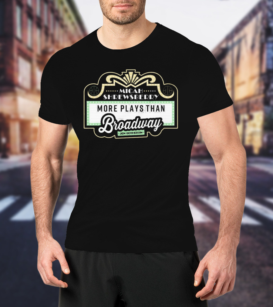 Micah Shrewsberry More Plays Than Broadway Jon Rothstein T-Shirt