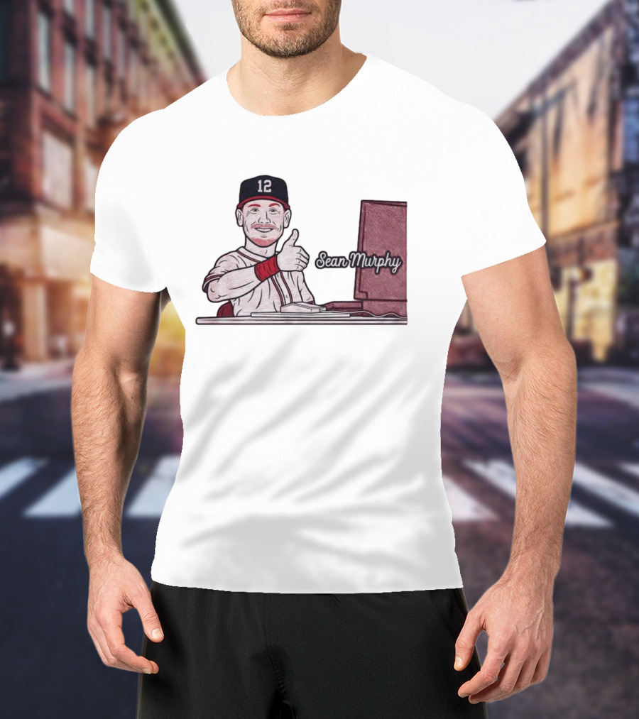 Sean Murphy Thumbs Up Baseball Player 12 Computer Desk T-Shirt