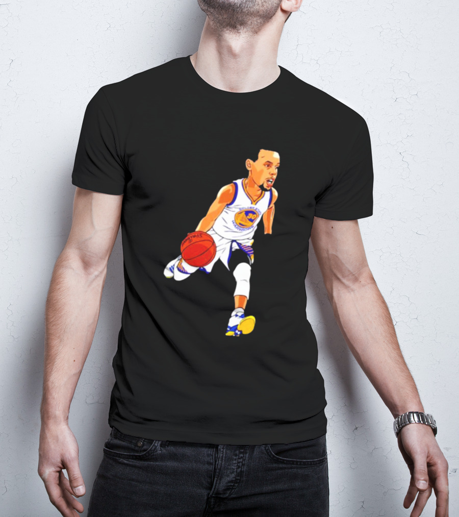 Steph Curry Oakland Basketball Cartoon Golden State Warriors T-Shirt