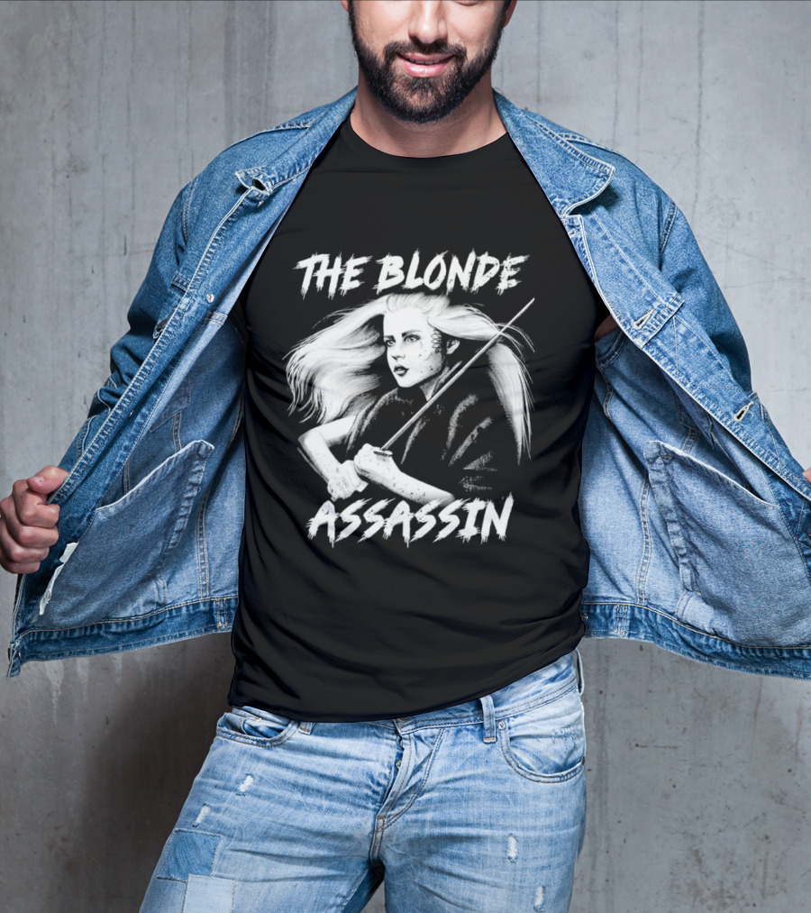 THE BLONDE ASSASSIN SWORD-WIELDING WARRIOR T-Shirt