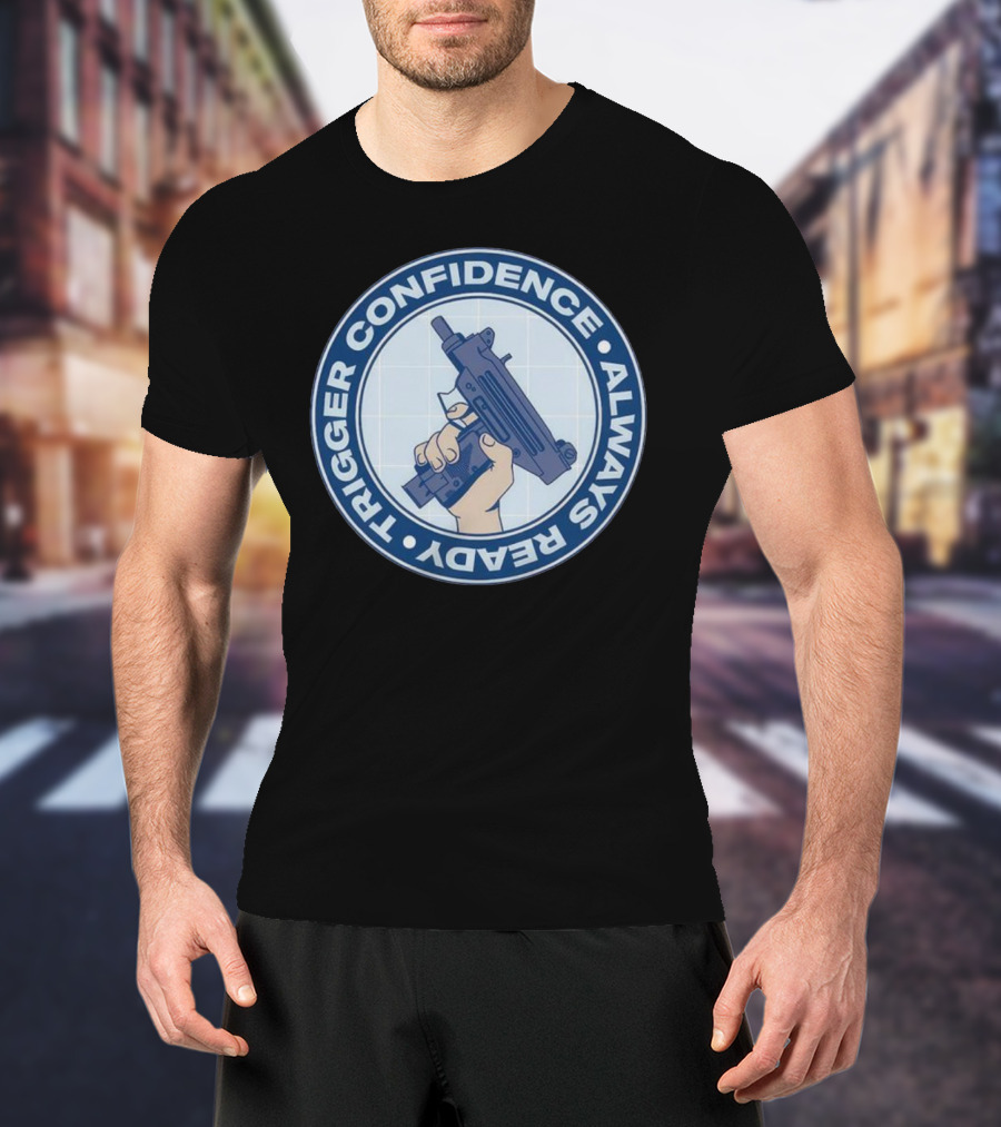 Fudd Busters Trigger Confidence Always Ready Handgun Emblem T-Shirt