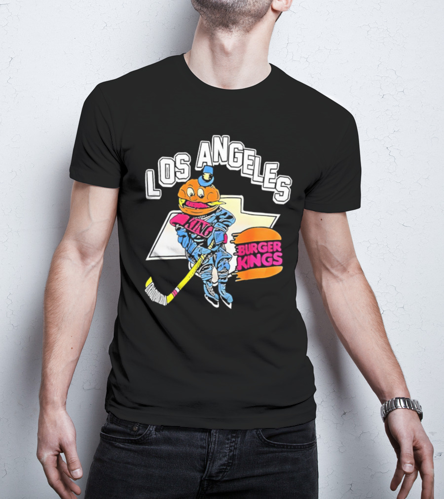 Los Angeles Burger Kings Hockey Comic Mascot T-Shirt