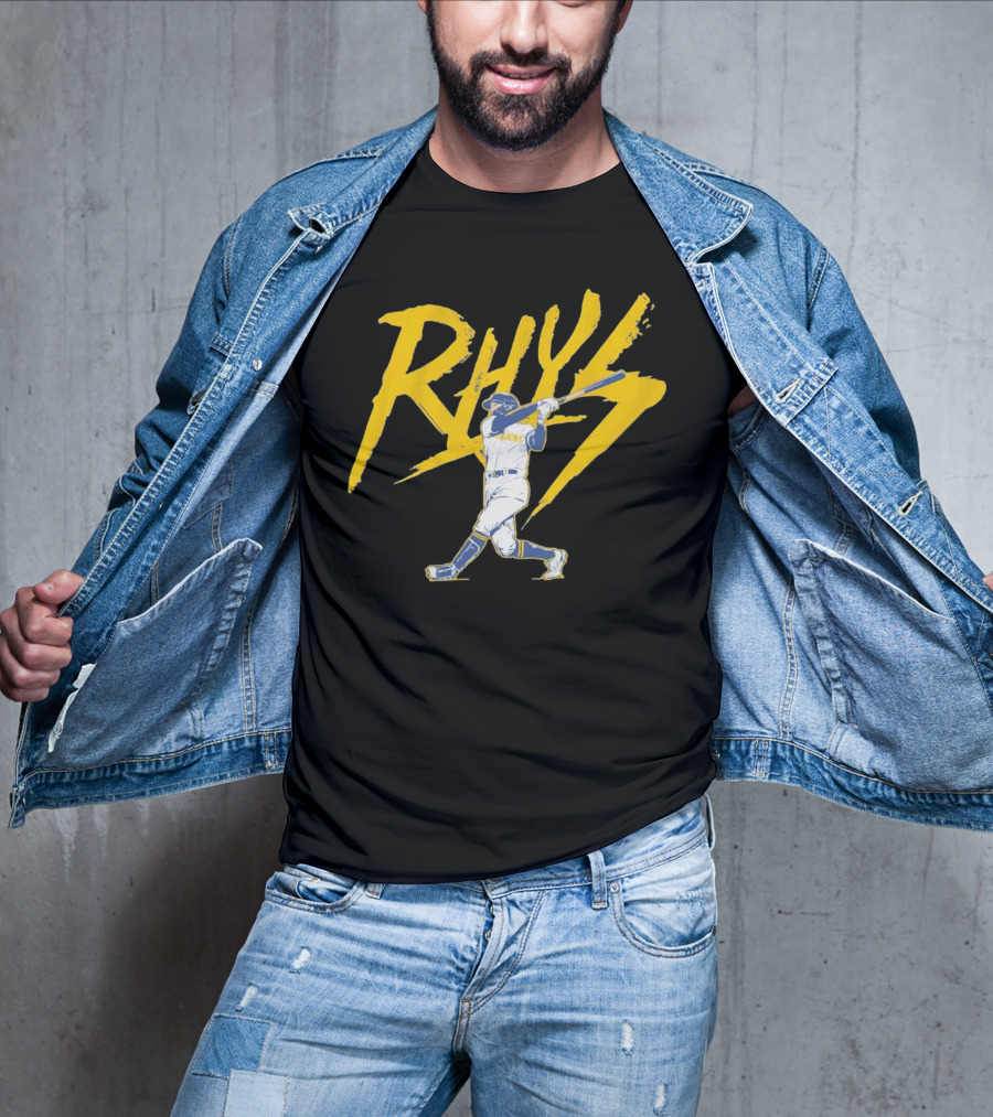 Rhys Lightning Milwaukee Brewers Baseball Player T-Shirt