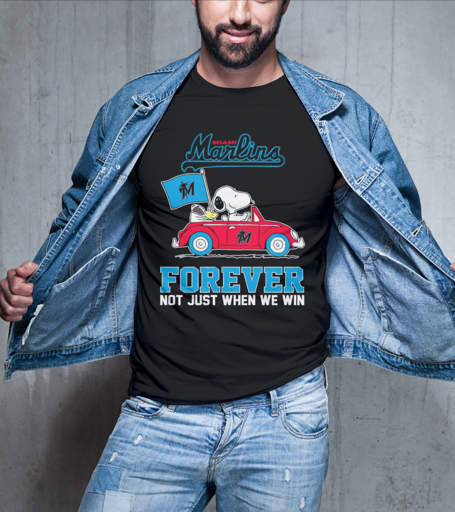 Snoopy Miami Marlins Forever Not Just When We Win T-Shirt