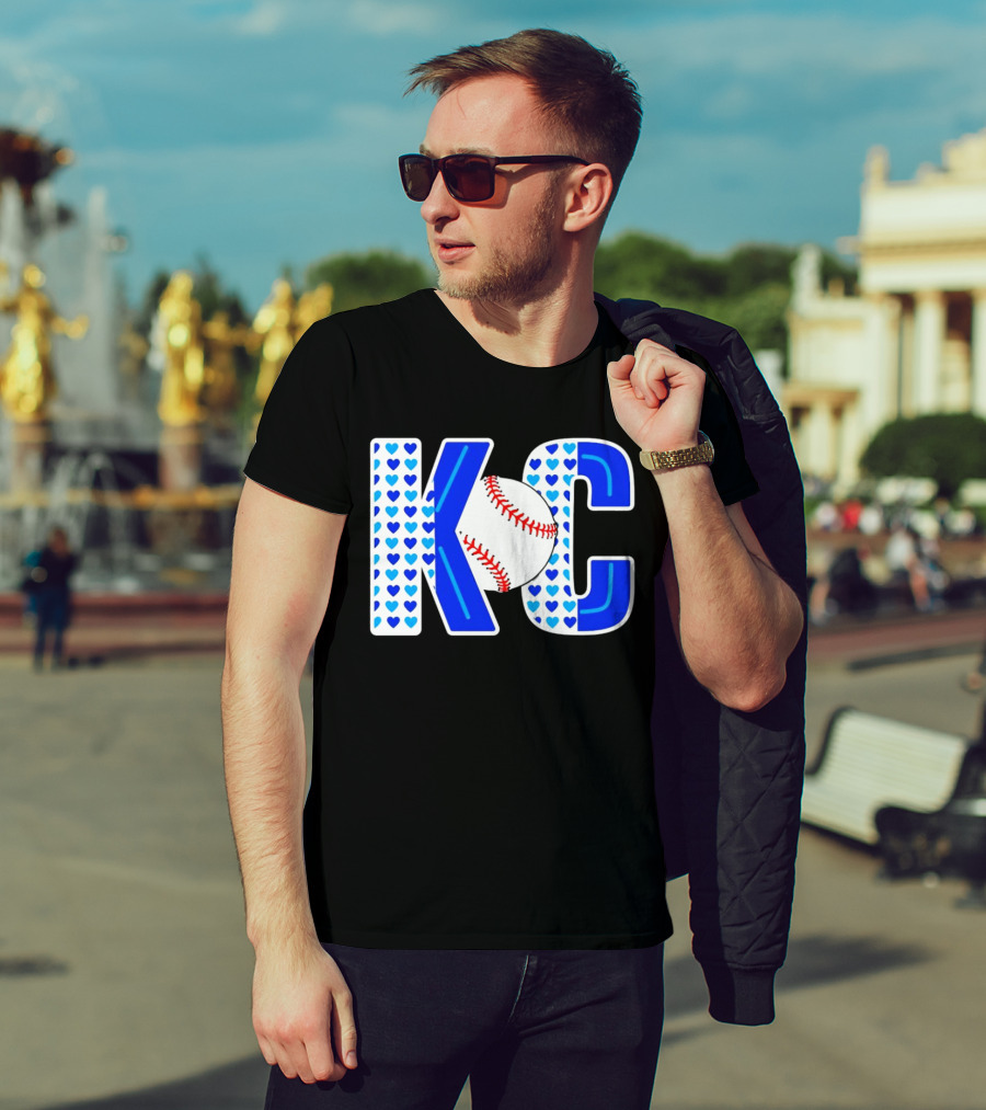 KC Heart Baseball Royals MLB T-Shirt