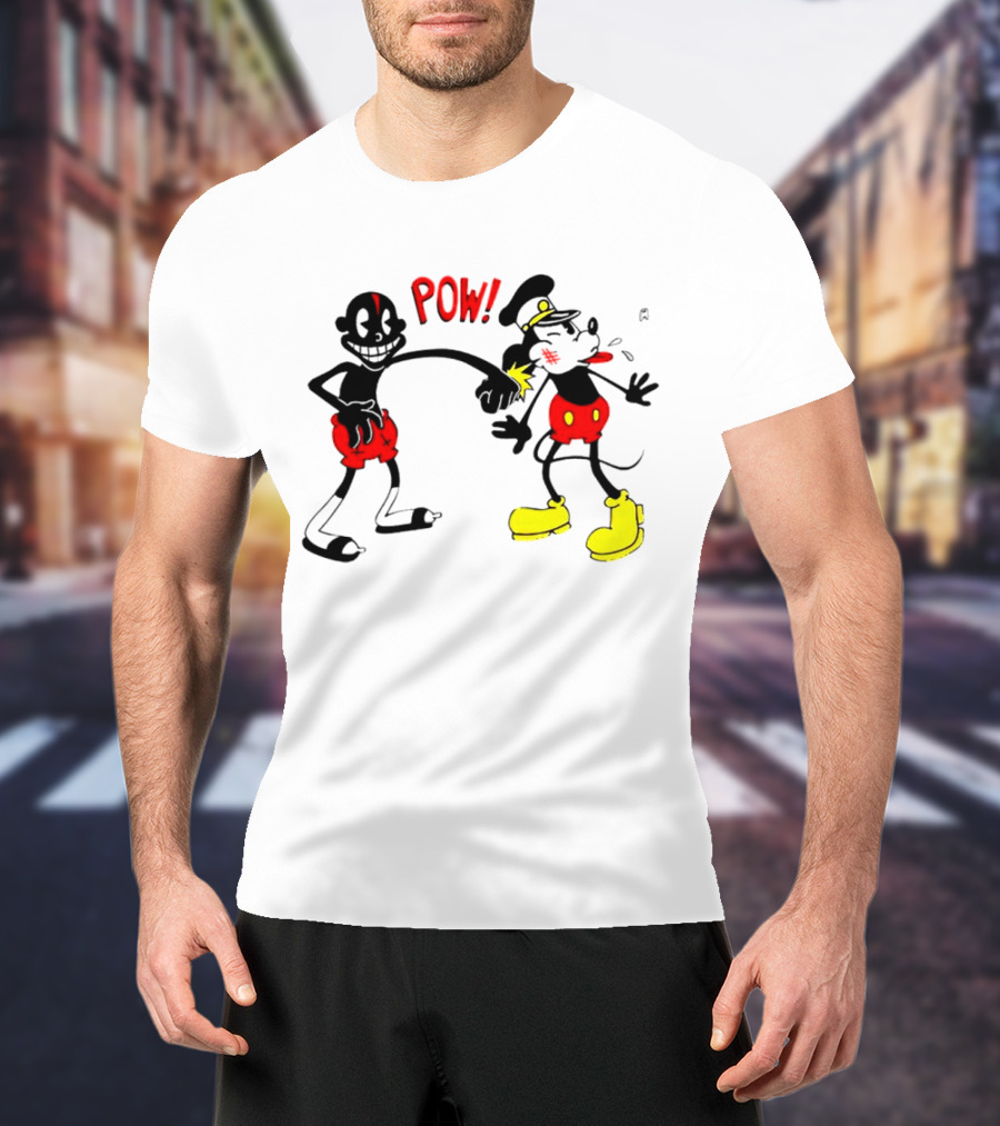 Lil Darkie Pow Punch Black And Red Character With Yellow Boots T-Shirt
