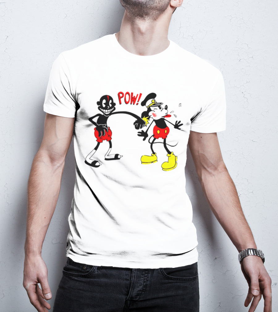 Lil Darkie Pow Punch Black And Red Character With Yellow Boots T-Shirt