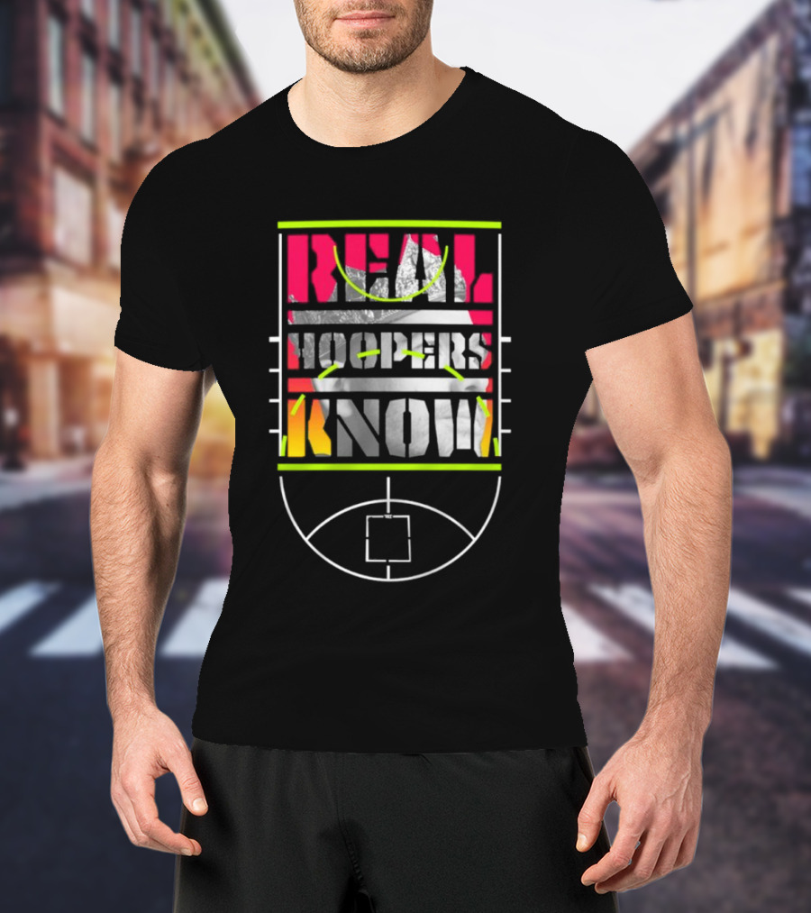 Real Hoopers Know Basketball Court T-Shirt