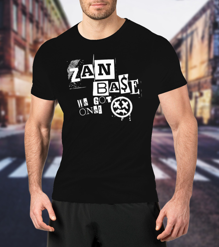 Zan Base We Got One Grunge Collage With Drip Face T-Shirt