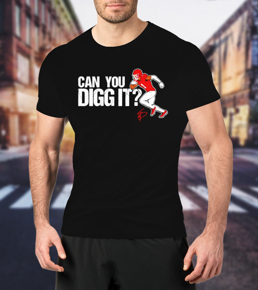 Can You Digg It Houston Football Stefon Diggs Player Running T-Shirt