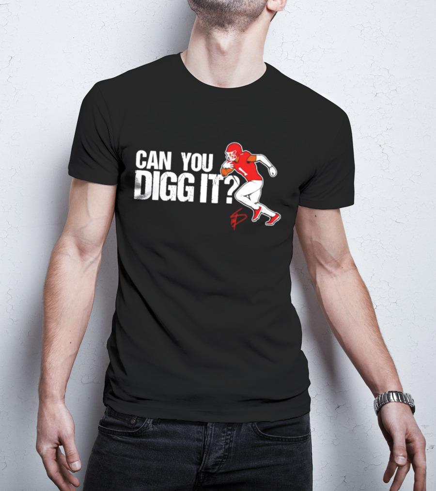 Can You Digg It Houston Football Stefon Diggs Player Running T-Shirt