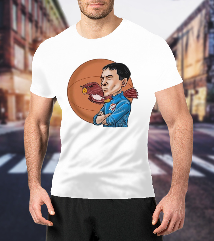 Mark Daigneault OKC Thunder Red-Tailed Hawk Eyes Basketball T-Shirt