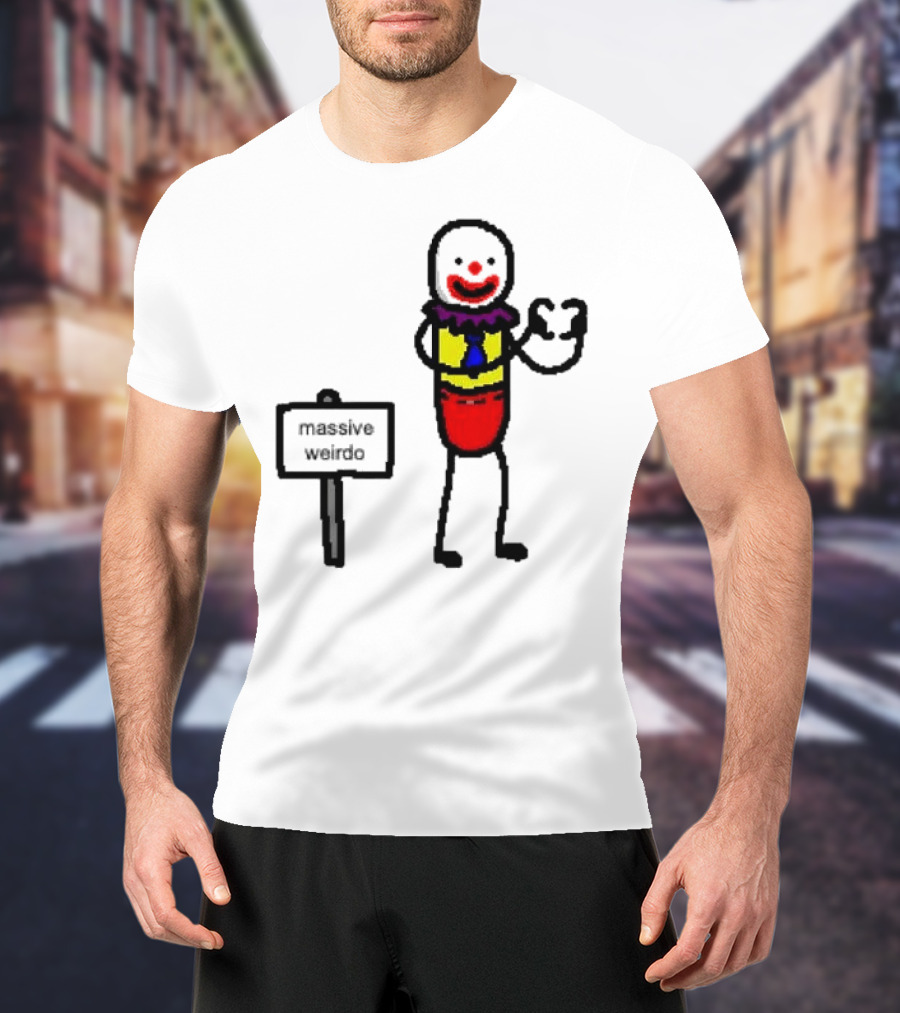 Gregg Doyel Massive Weirdo Clown Drawing T-Shirt