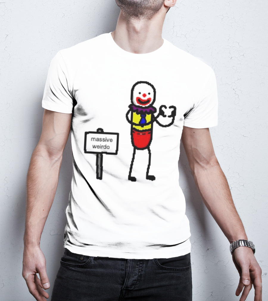 Gregg Doyel Massive Weirdo Clown Drawing T-Shirt
