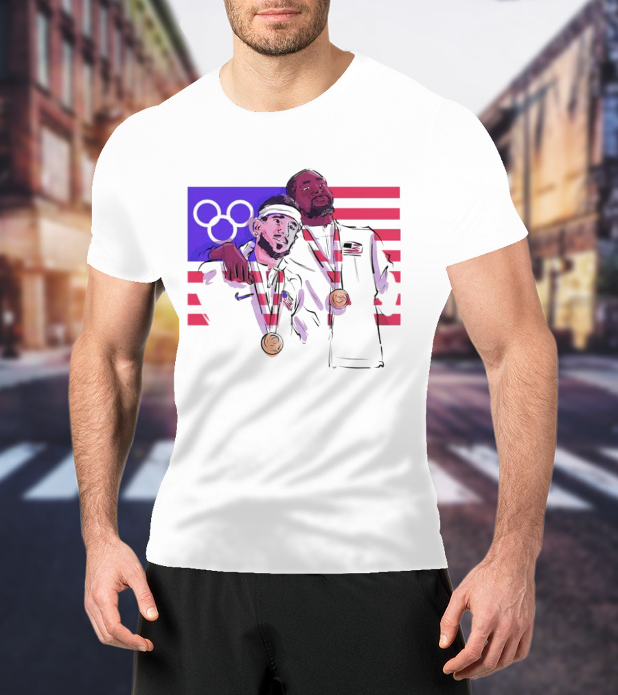 Run It Back Devin Booker Kevin Durant Phoenix Suns USA Olympics Medals T-Shirt