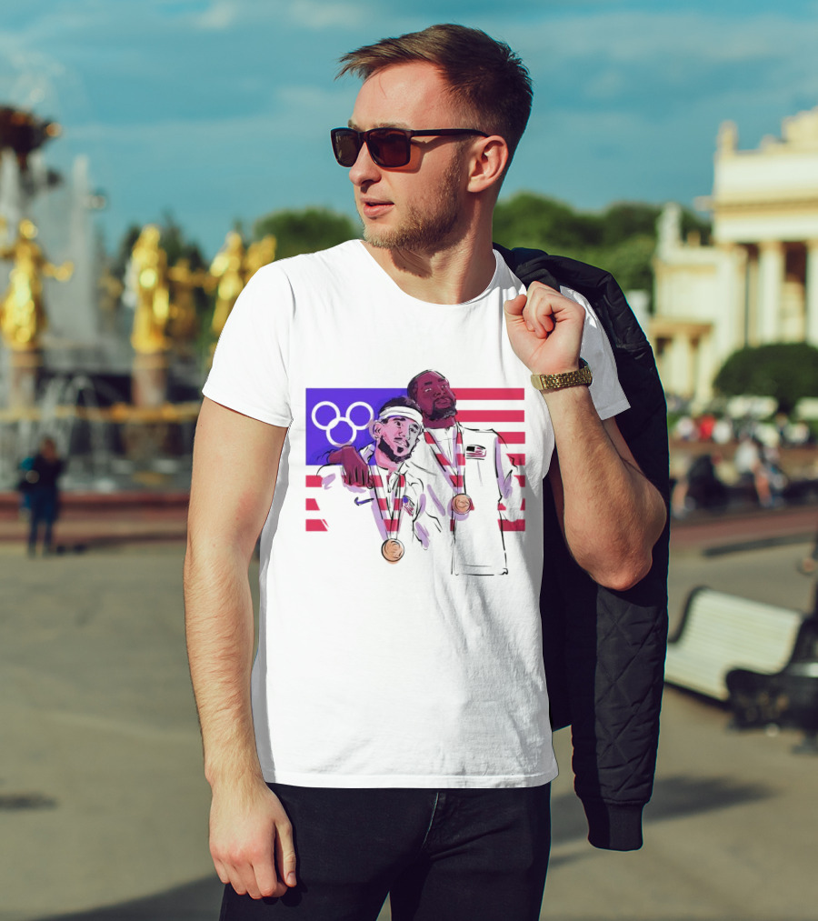 Run It Back Devin Booker Kevin Durant Phoenix Suns USA Olympics Medals T-Shirt