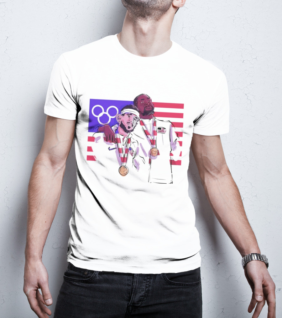 Run It Back Devin Booker Kevin Durant Phoenix Suns USA Olympics Medals T-Shirt
