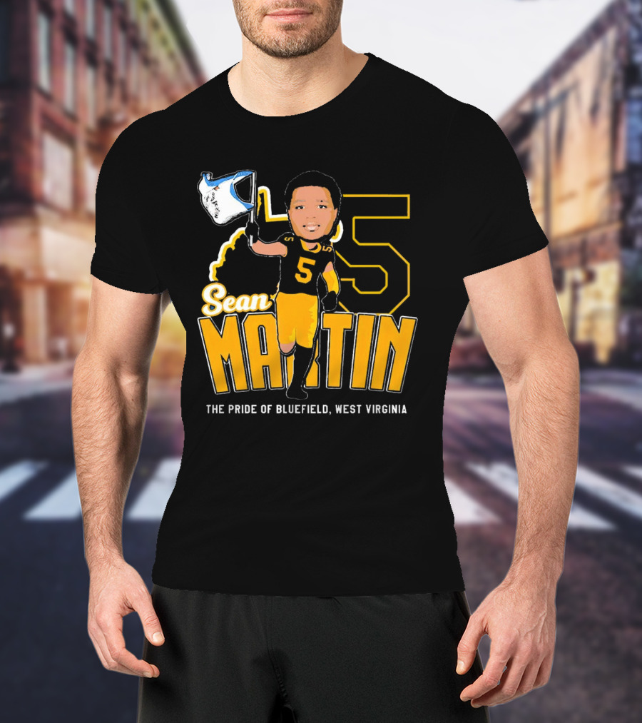 Sean Martin Number 5 The Pride Of Bluefield West Virginia Mountaineers Football T-Shirt