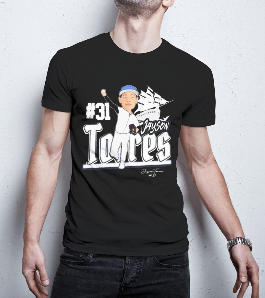 Jayson Torres #31 Seton Hall Pirates Baseball Signature T-Shirt
