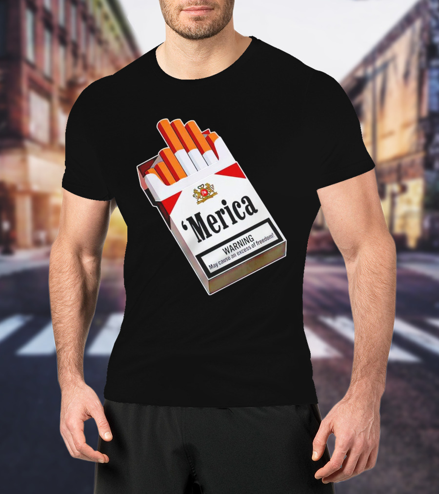 Merica Marlboro Warning Excess Of Freedom T-Shirt