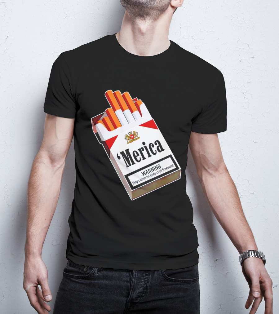 Merica Marlboro Warning Excess Of Freedom T-Shirt