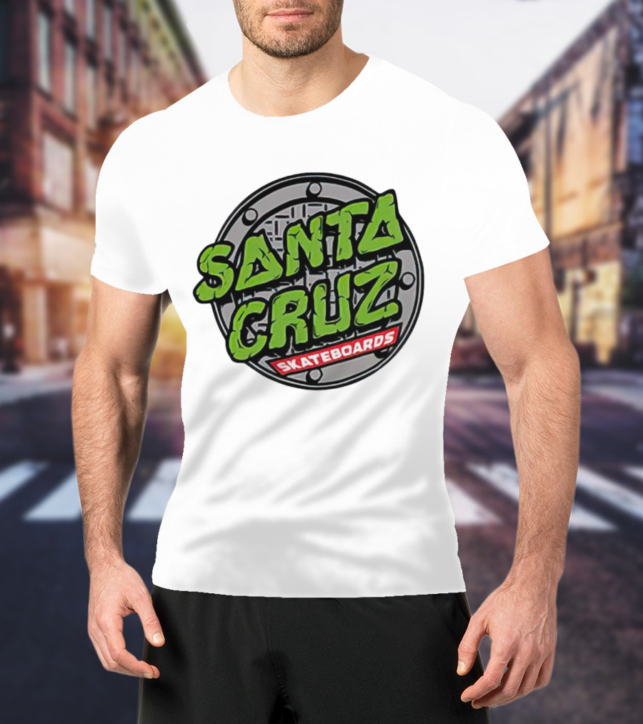 Santa Cruz Skateboards Teenage Mutant Ninja Turtles Manhole Cover T-Shirt