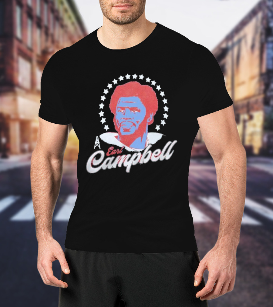 Earl Campbell Houston Oilers Retro Football Icon Stars T-Shirt